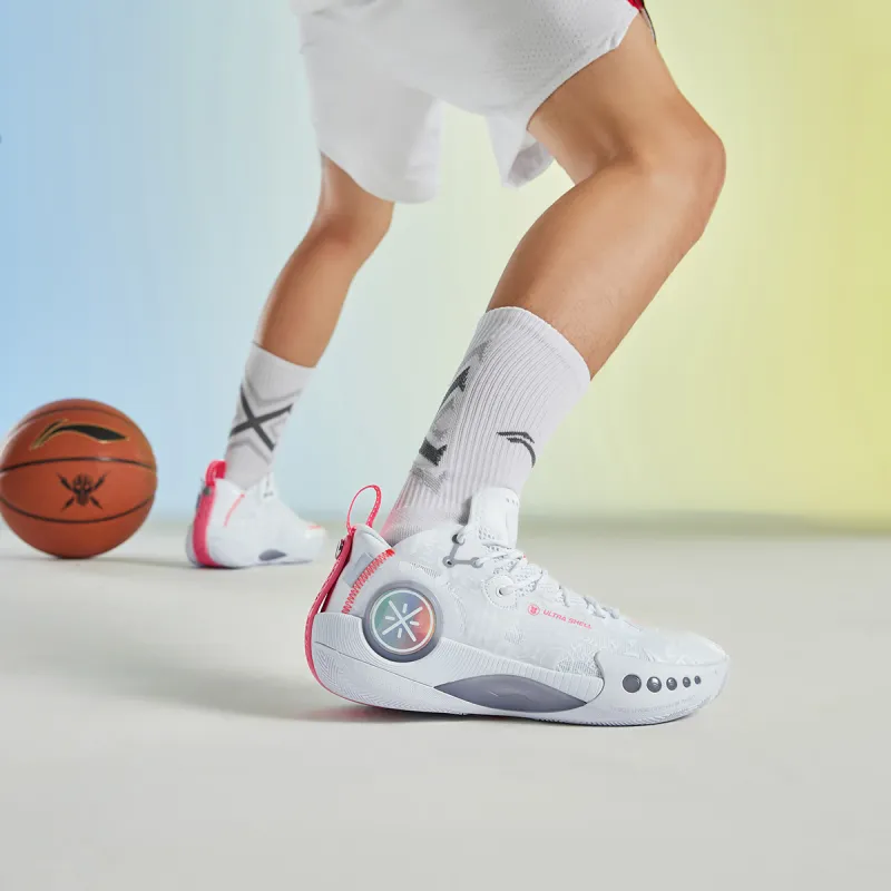 LiNing Shadow 3 Cushioned Slip Resistant Abrasion Resistant Mid Top Basketball Shoes Men's Standard White-7