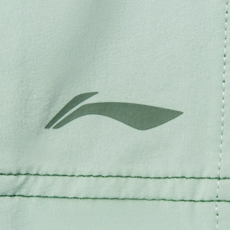 LiNing Fitness Series Sports Shorts Women's Mountain View Green/Tallow Green-3