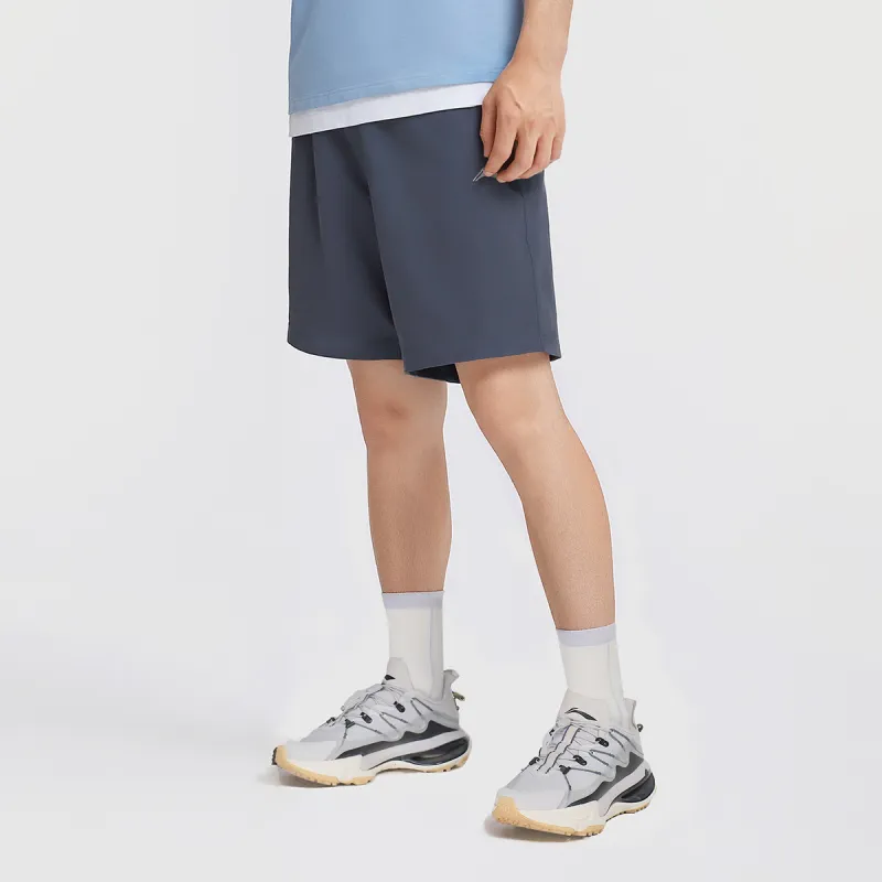 LiNing Fitness Series Sports Shorts Men's Night Blue Single Logo-2