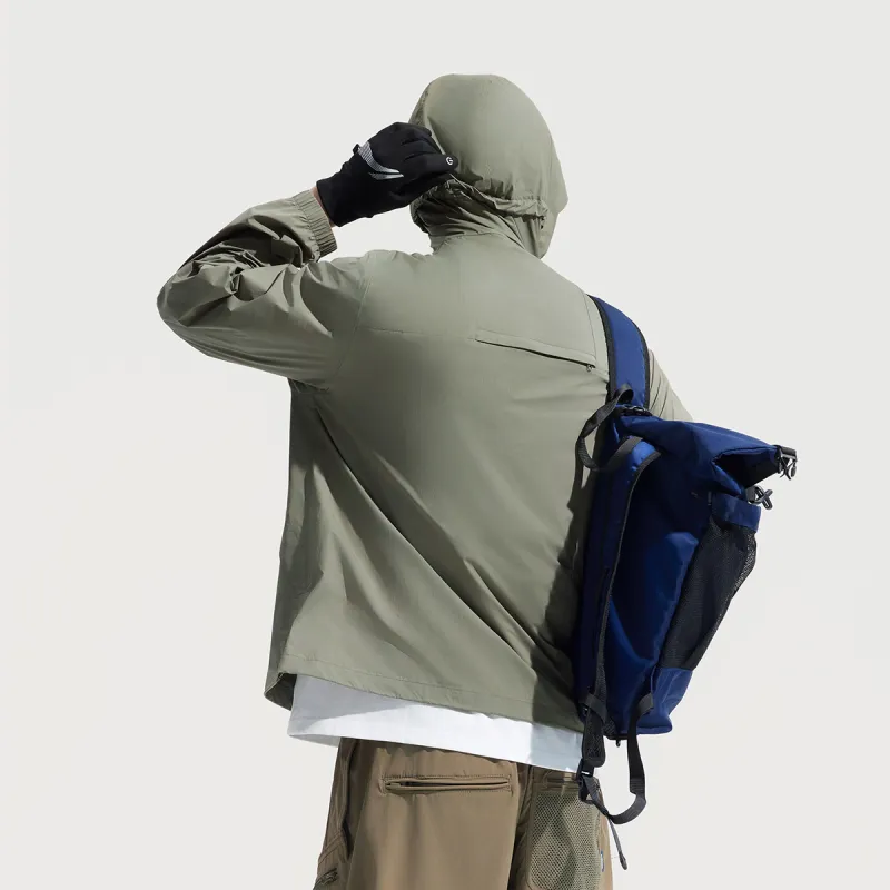 LiNing Breathable UV Protection Sun Protection Clothing Men's Tea Green-2