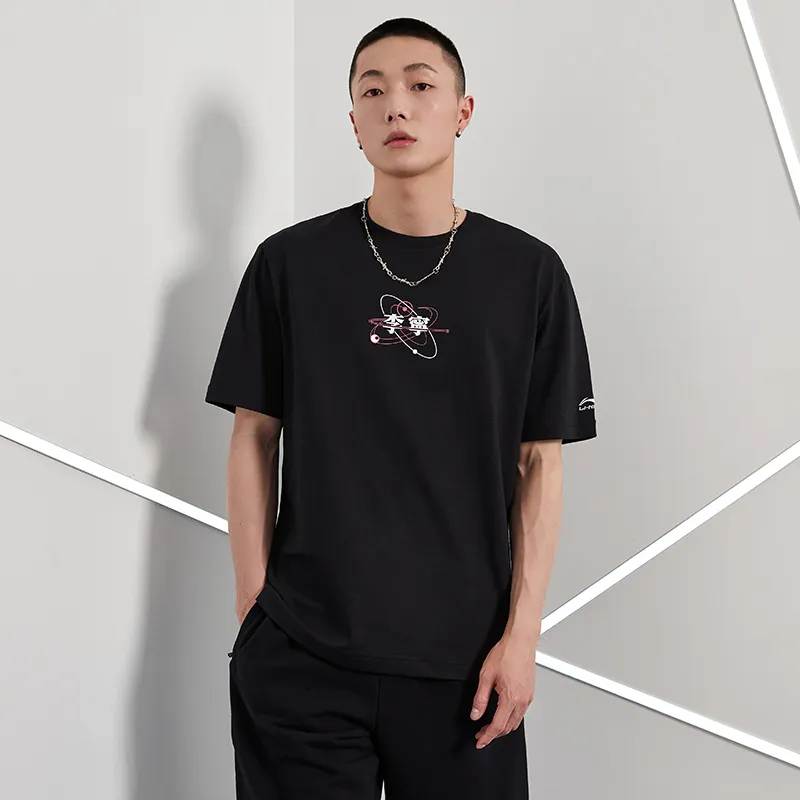 LiNing Sports Fashion Collection T Shirt Men's Black-6