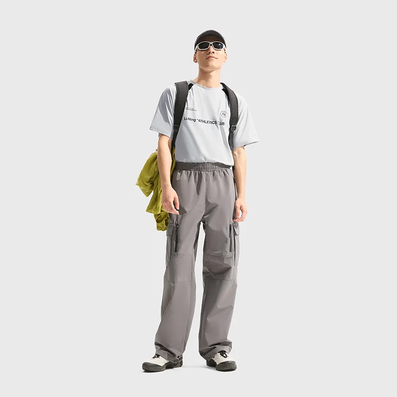 LiNing T-Shirt Men's Sichuan Stone Gray/Black-2