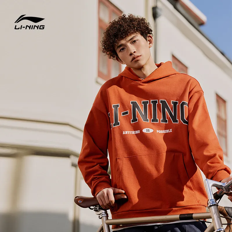 LiNing Weekend Youth Sweatshirt Unisex Sunshine Dirty Orange-3