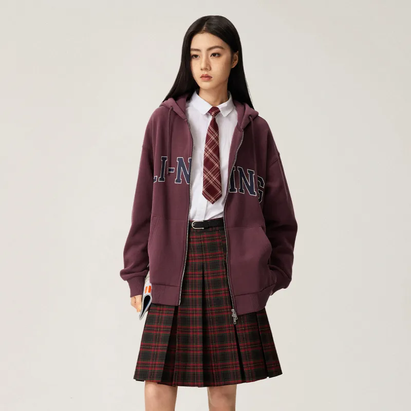 LiNing Weekend Youth Sweatshirt Unisex Dark Red Purple-5