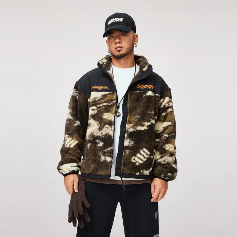 LiNing BadFive Jackets Coats Men's Full Camouflage Print/Black-4