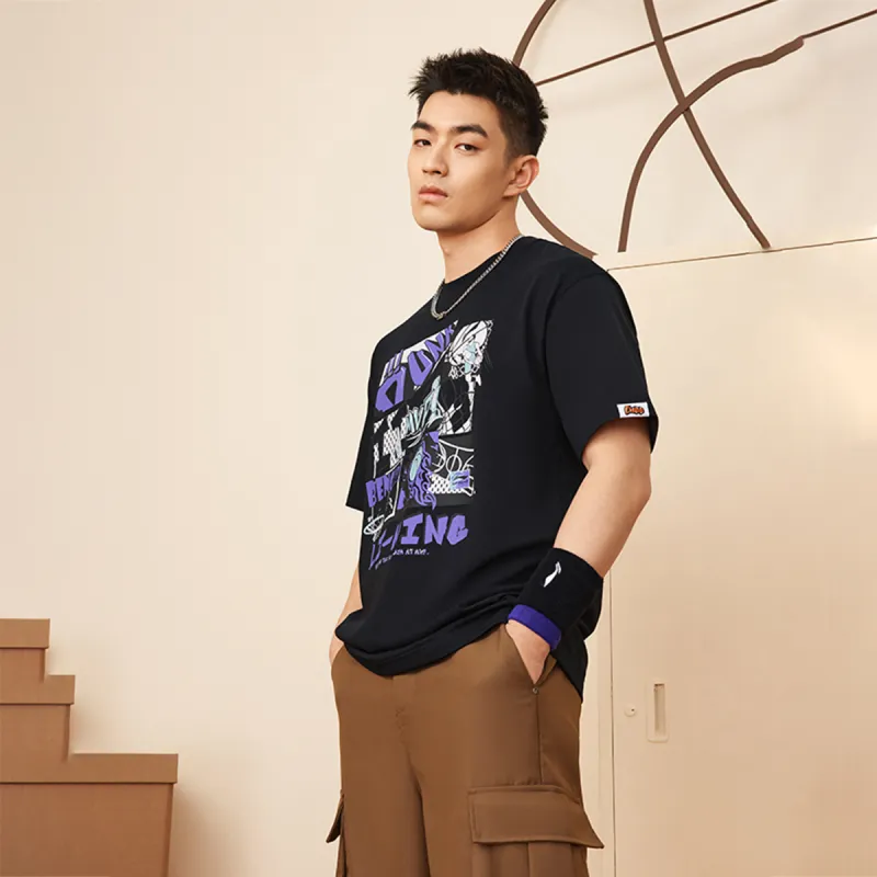 LINING Sports Life Collection T Shirts Men Black-4