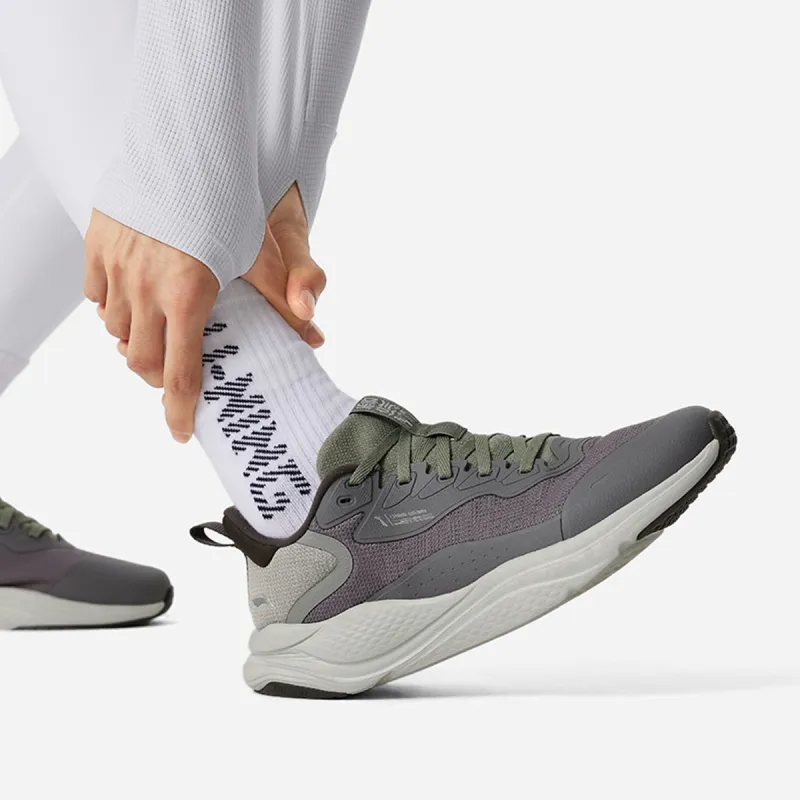 LiNing Liuyun Slip-Resistant Breathable Low-Top Casual Running Shoes Men's Taupe-7