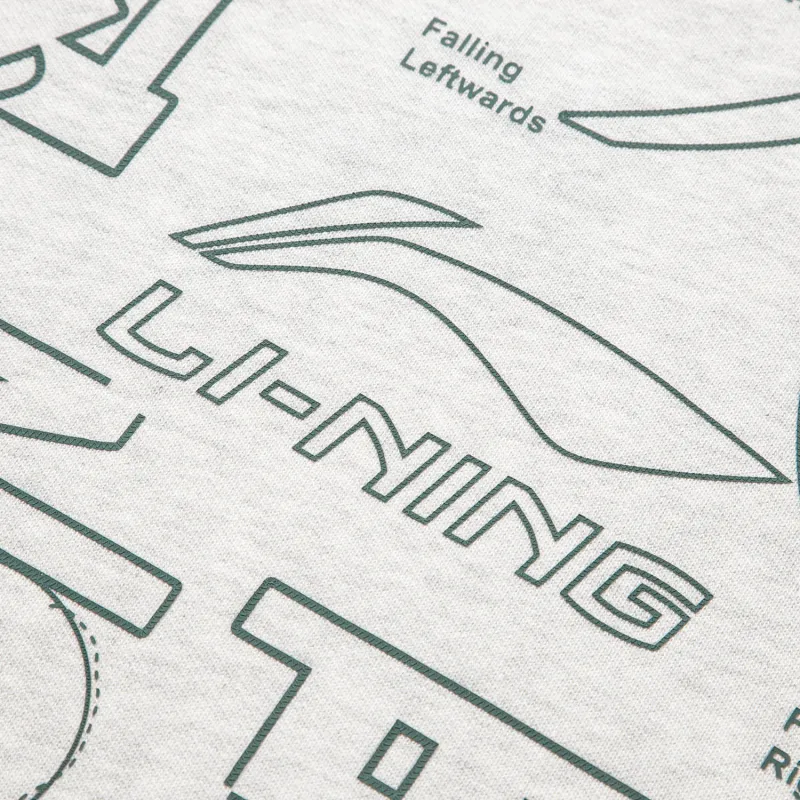 LiNing Sports Life Collection Sweatshirt Unisex Heather Gray Dark Antarctic Gray C-3