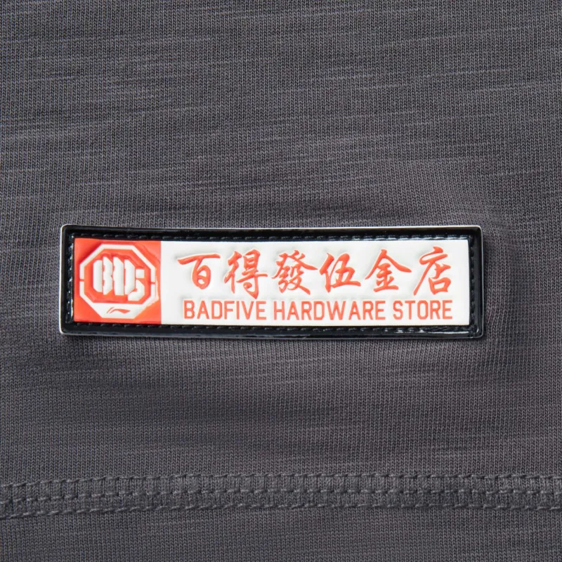 LiNing Basketball Collection T Shirt Men's Black Pine Gray-4