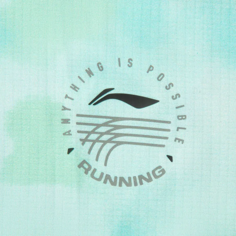 LiNing Running Collection T Shirt Men's Standard White/Fluorescent Yellow Green/Bamboo Emerald Green Full Base Print-3