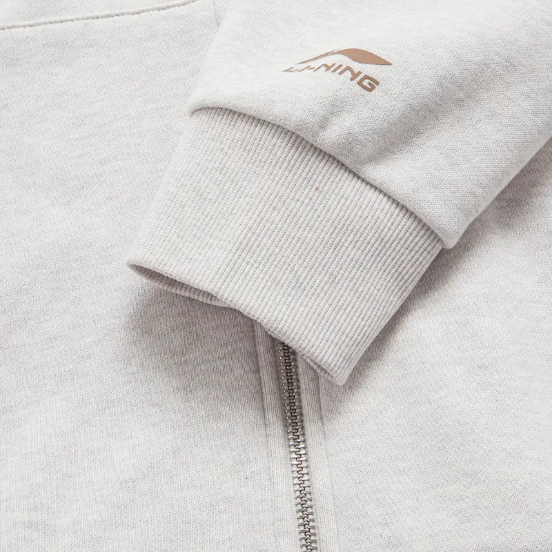 LiNing Weekend Youth Sweatshirt Unisex Heather Gray Tile Gray-3