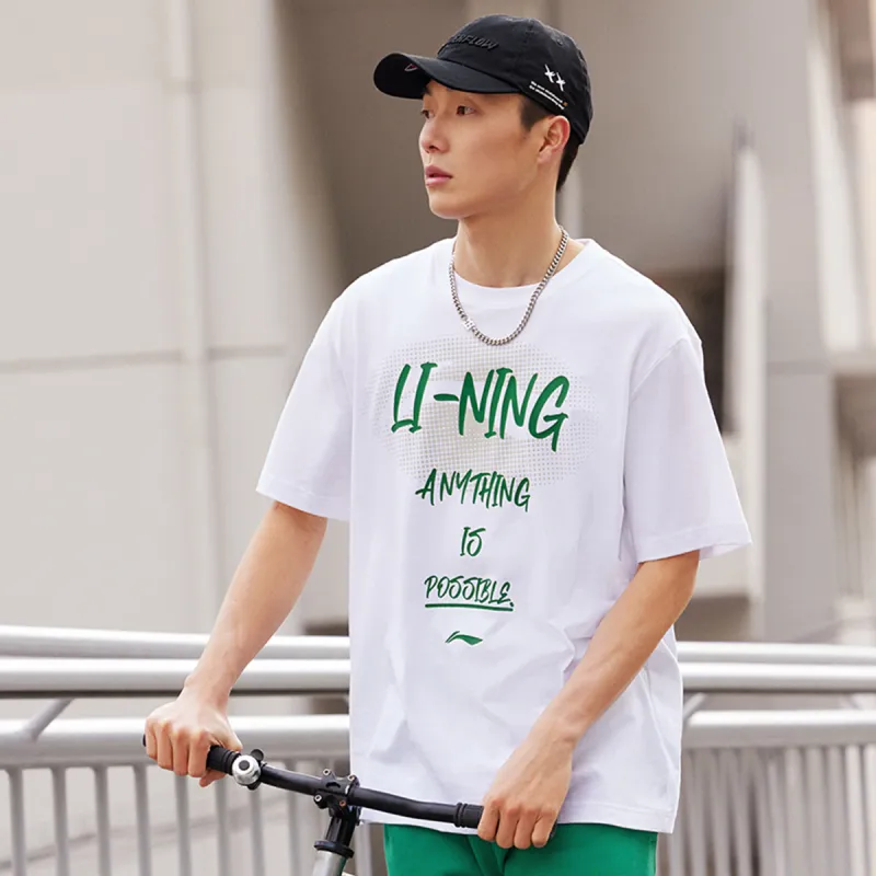 LiNing Sports Life Collection T Shirt Unisex White-2