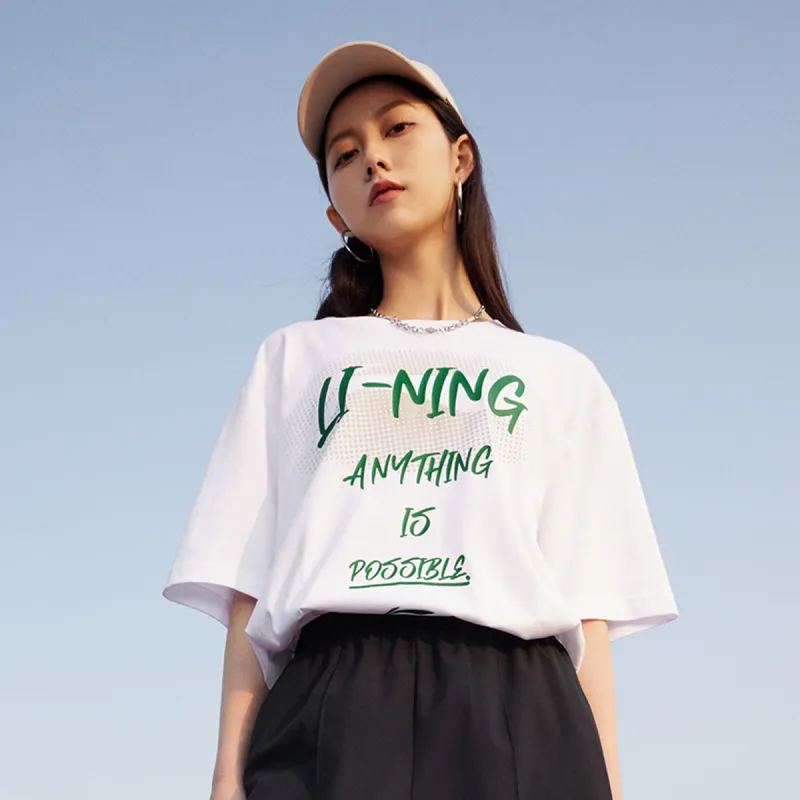 LiNing Sports Life Collection T Shirt Unisex White-4