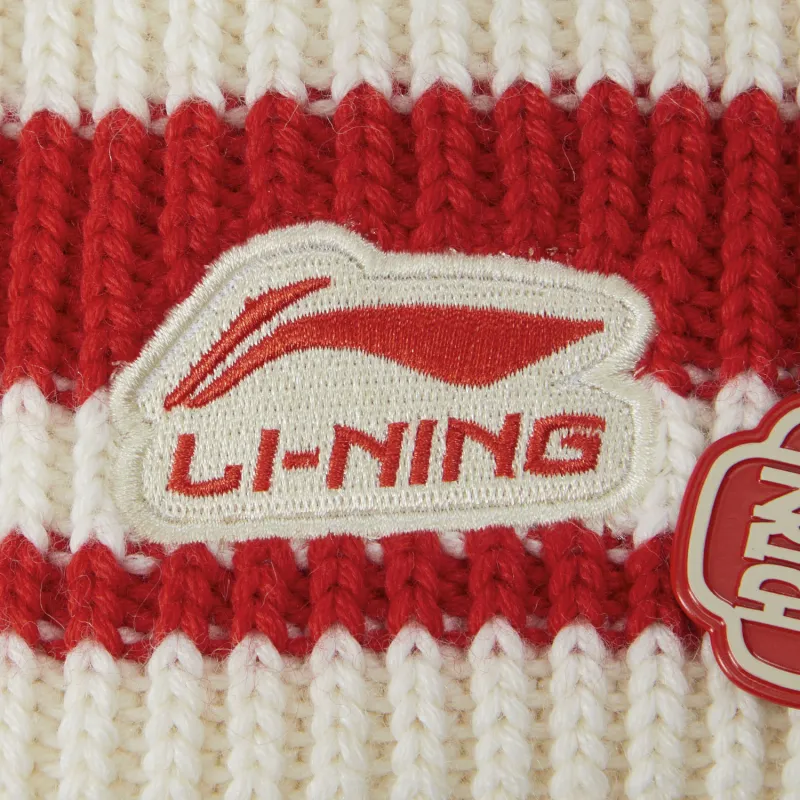 LiNing Rijin Doujin Collection Knitted Fabric Beanies Unisex Ecru-3