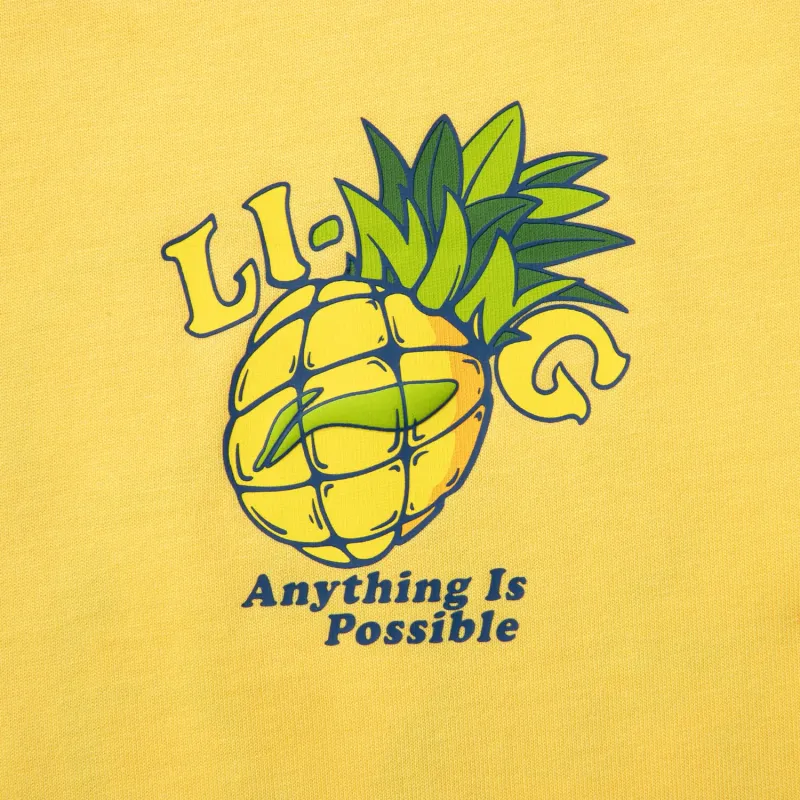 LiNing Sports Life Collection T Shirt Unisex Dynamic Yellow-3