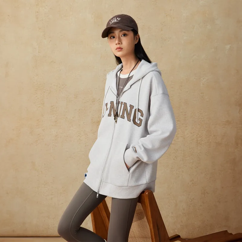 LiNing Weekend Youth Sweatshirt Unisex Heather Gray Tile Gray-4