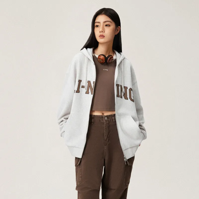 LiNing Weekend Youth Sweatshirt Unisex Heather Gray Tile Gray-5