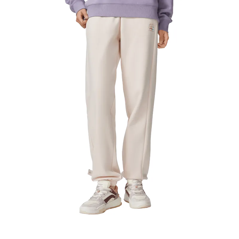 LiNing Sports Life Collection Knitted Sports Pants Women's Swan White-2