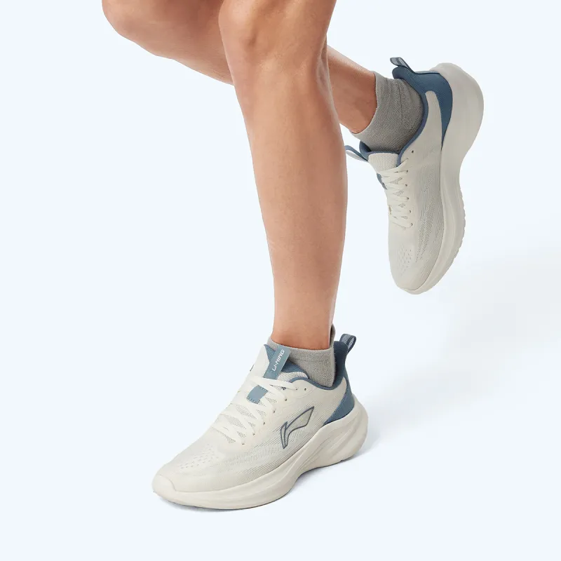 LiNing Light Breeze Low Top Casual Running Shoes Men's White Blue-5