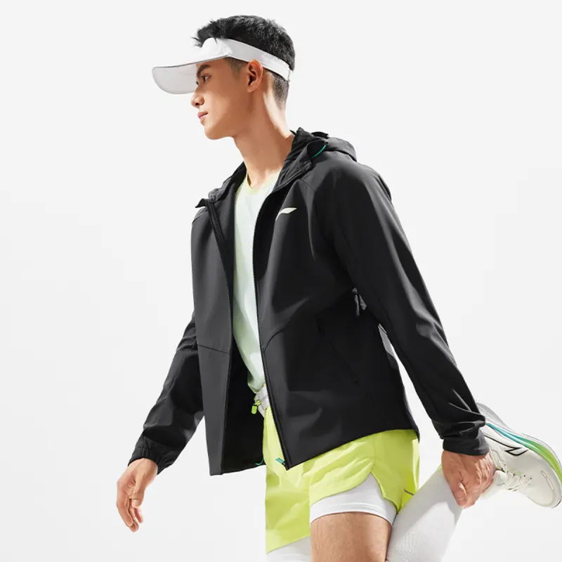 LiNing Running Collection Jackets Coats Men Black-5