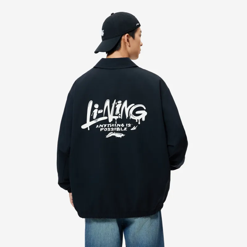 LiNing Sports Fashion Collection Trench Coat Men's Black-5