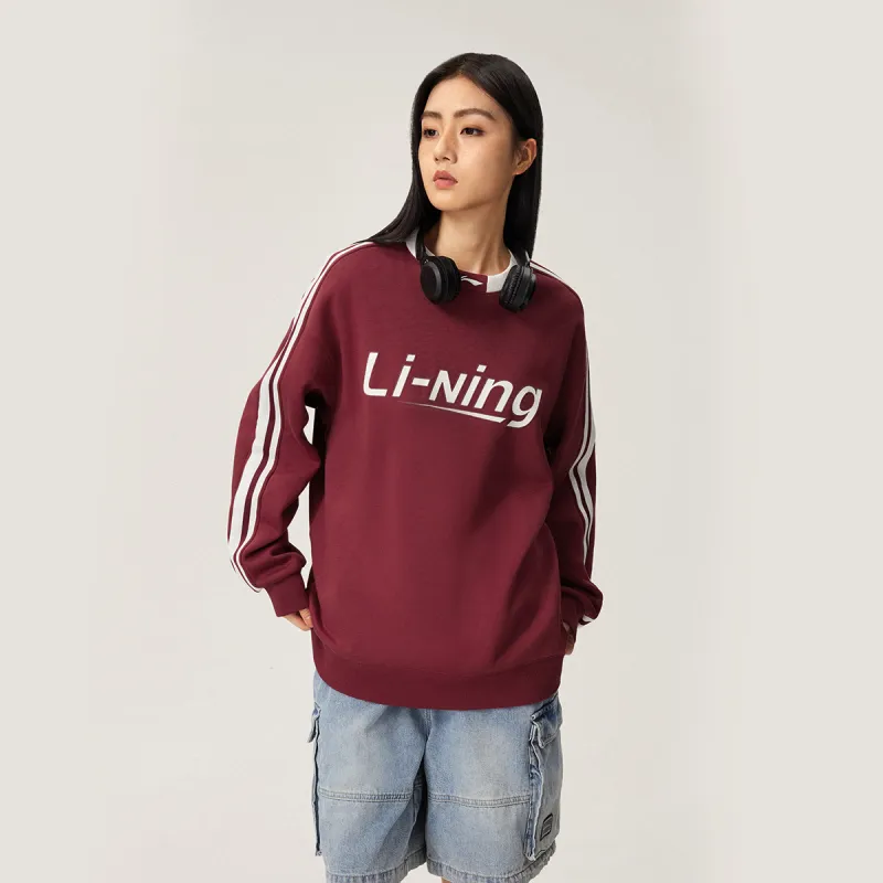 LiNing Sports Life Collection Sweatshirt Unisex Bicycle Red-4