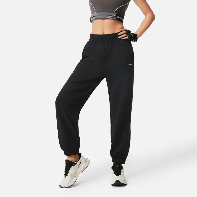 LiNing Fitness Series Knitted Sports Pants Women's Black-2