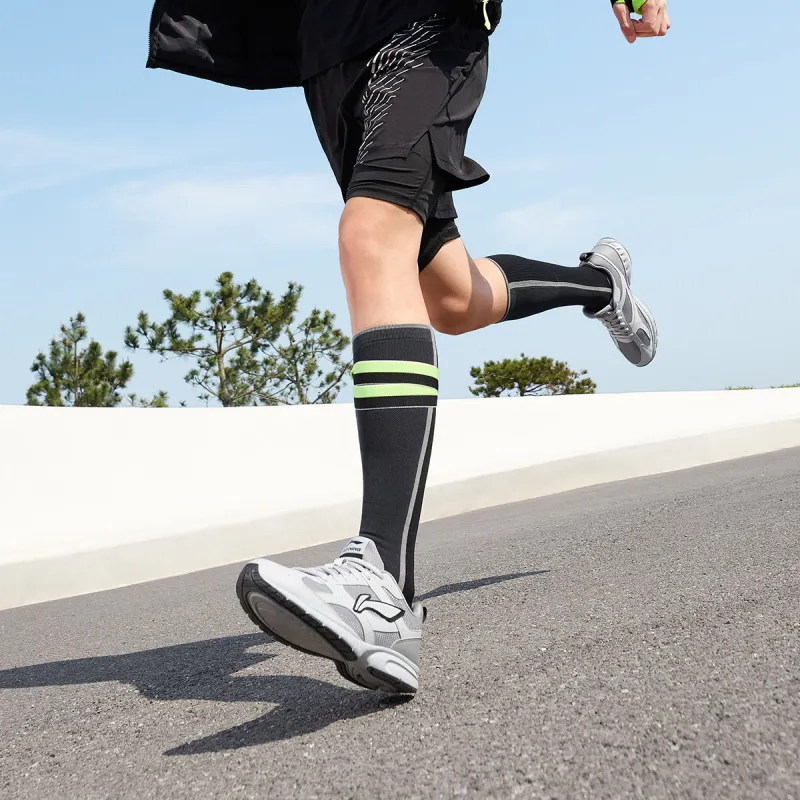 LiNing R037 Cushioning Slip Resistant Abrasion Resistant Breathable Low Top Running Shoes Men's Gray-6