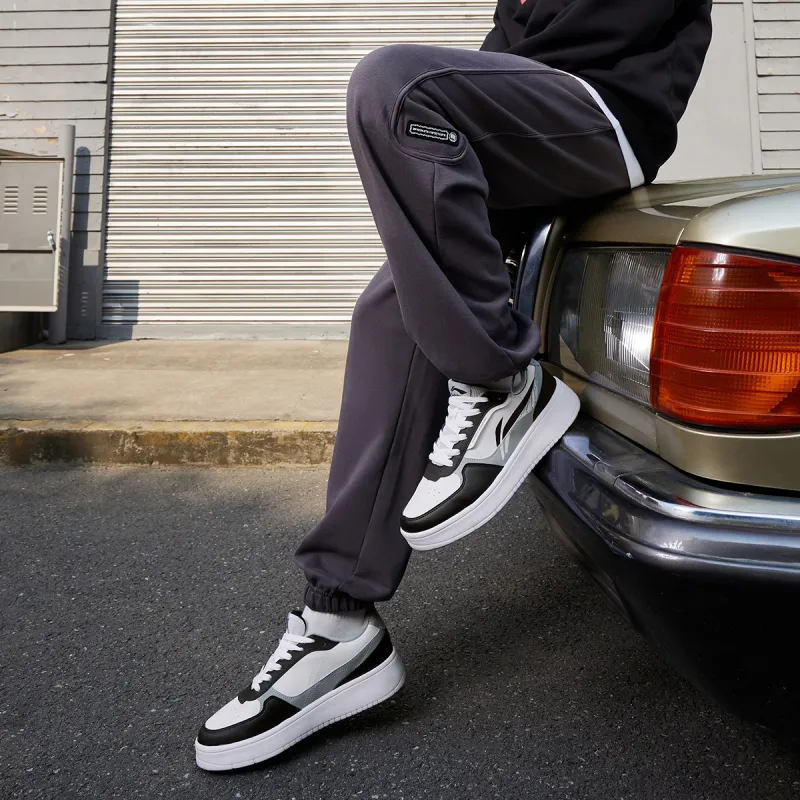LINING Duda Skateboard Shoes Men Low Top Black/Standard White-7