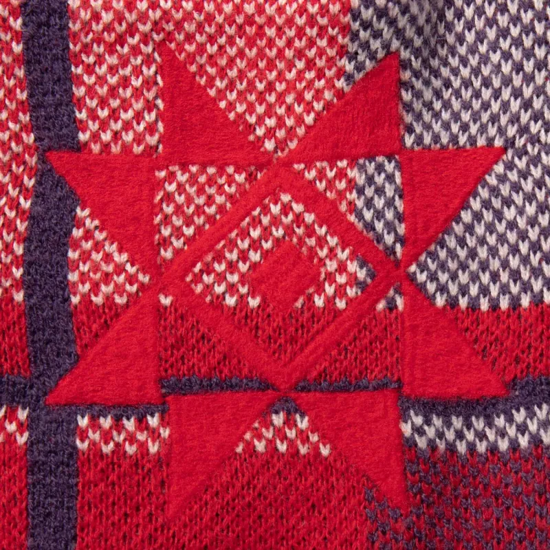 LiNing Rijin Doujin Collection Knitwear Men's Red Plaid-3