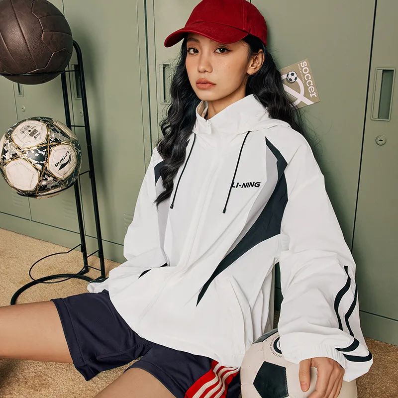 LiNing Sports Life Collection Trench Coat Unisex Ivory-4
