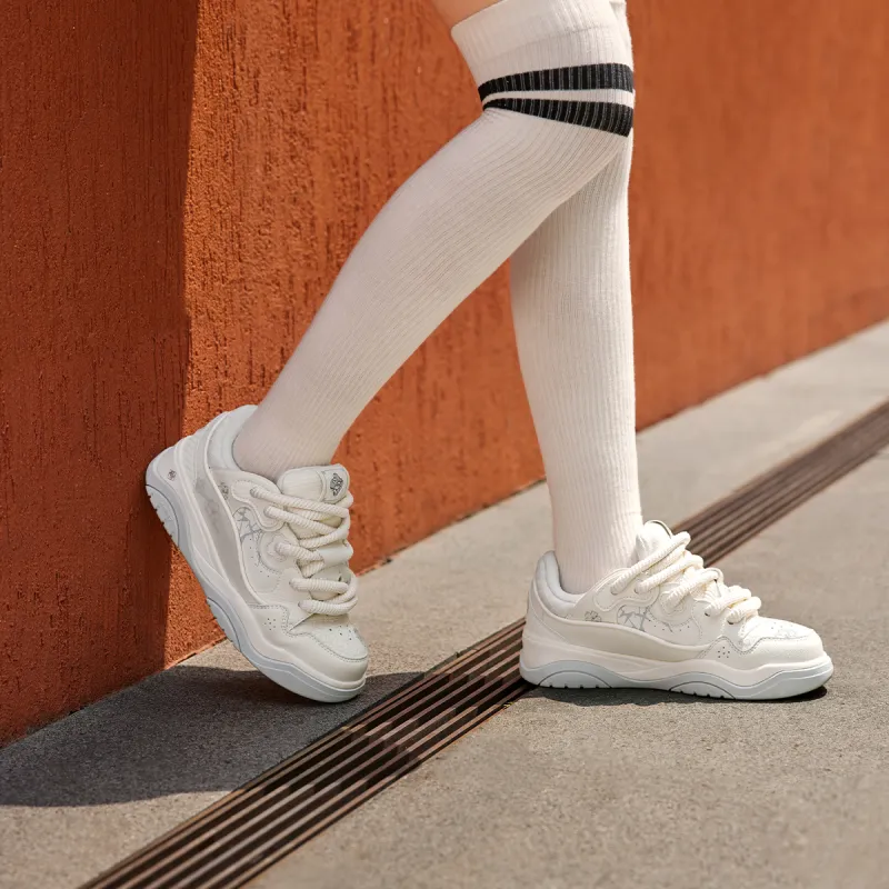 LiNing Journey 2.0 Low Top Skateboard Shoes Women's Ecru-7