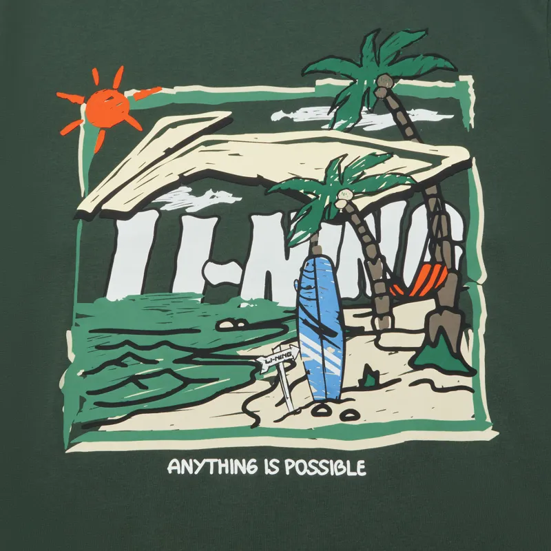 LiNing Sports Life Collection T Shirt Men's Maple Green-3