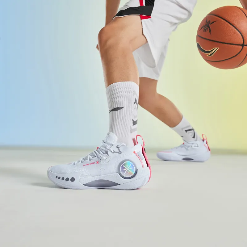 LiNing Shadow 3 Cushioned Slip Resistant Abrasion Resistant Mid Top Basketball Shoes Men's Standard White-8