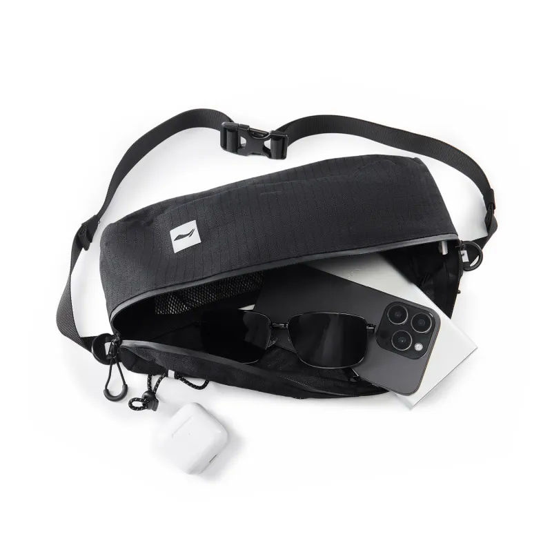 LiNing Fitness Series Polyester Fanny Pack Unisex Black-4