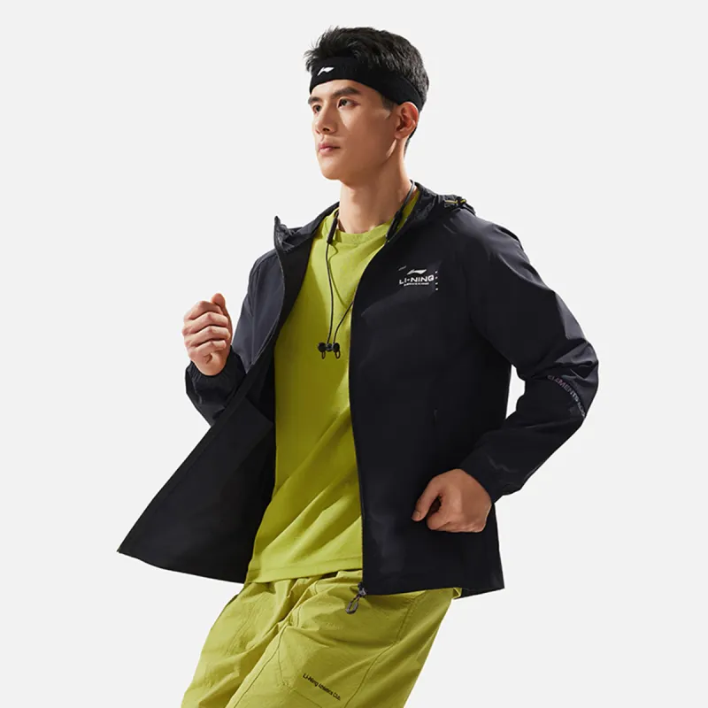 LiNing Fitness Series Trench Coat Men's Black-4