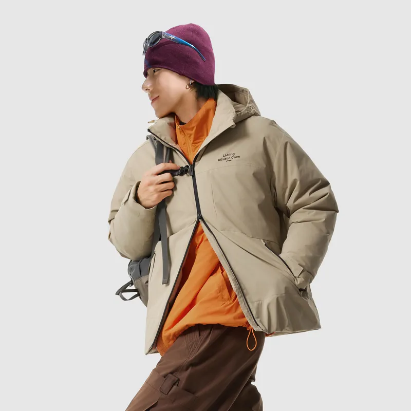 LiNing Fondue Down Series Down Jacket Men's Mink Taupe-4