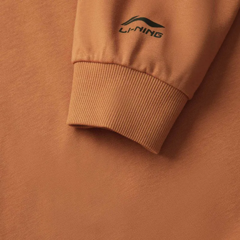 LiNing Sports Life Collection Sweatshirt Men's Amber Brown-3