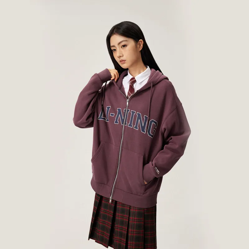 LiNing Weekend Youth Sweatshirt Unisex Dark Red Purple-4
