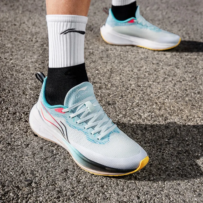 LiNing Shock Absorbers Slip Resistant, Abrasion Resistant, Breathable Low Top Casual Running Shoes Men's Blue-5