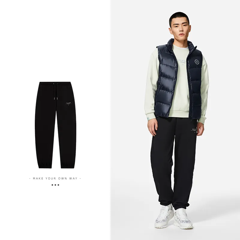 LiNing Knitted Sports Pants Men's Black-4