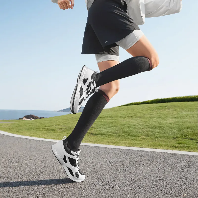LiNing Cushioning Slip Resistant Abrasion Resistant Breathable Low Top Running Shoes Women's White Black-7