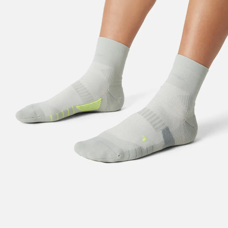 LiNing Running Collection Running Socks Unisex 1 Pack Stone Gray-7
