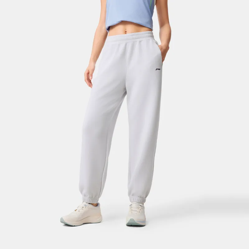 LiNing Fitness Series Knitted Sports Pants Women's Calm Gray-2
