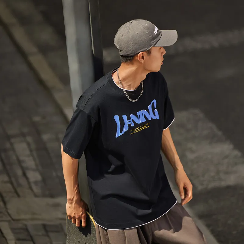LiNing Sports Life Collection T Shirt Men's Black-5