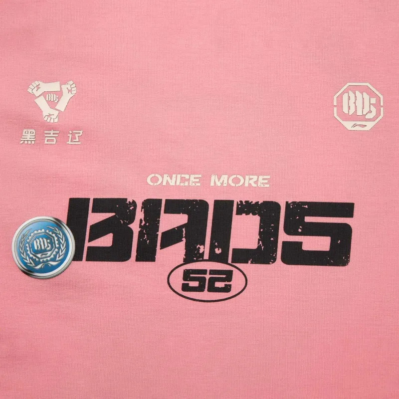 LiNing T Shirt Men's Apricot Pink-3