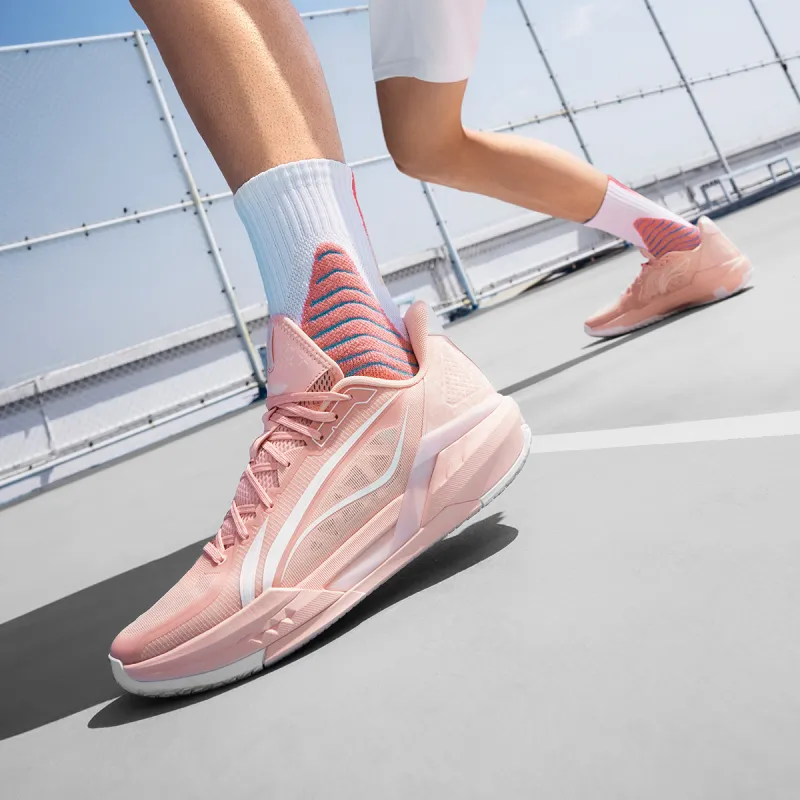LINING Light Speed 3 Basketball Shoes Men Low Top Pink-5