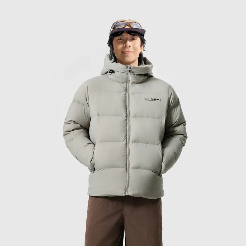 LiNing Fitness Series Down Jacket Men's Rock Ridge Gray-3