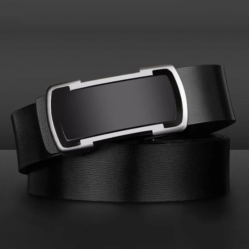 PISHUSHU Cow Leather Belts Men's Width  3.5cm-1