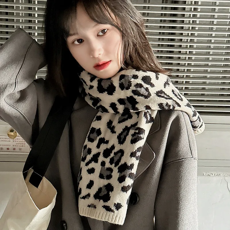 PISHUSHU Acrylic Knit Scarves Unisex-2